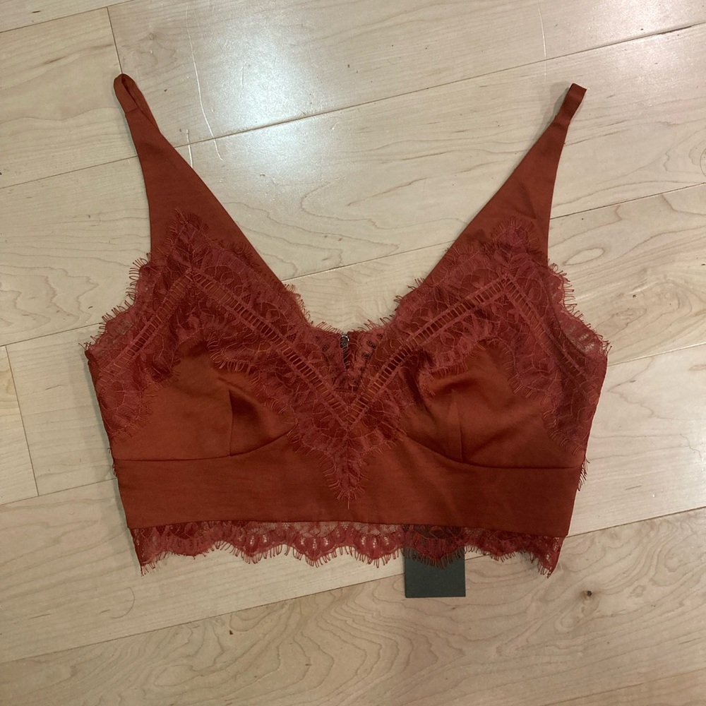 All Saints Burnt Orange Bra Top